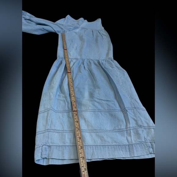 Sincerely Jules XS Chambray Wide Leg Tiered Pants Boho Festival High Rise - Picture 3 of 8